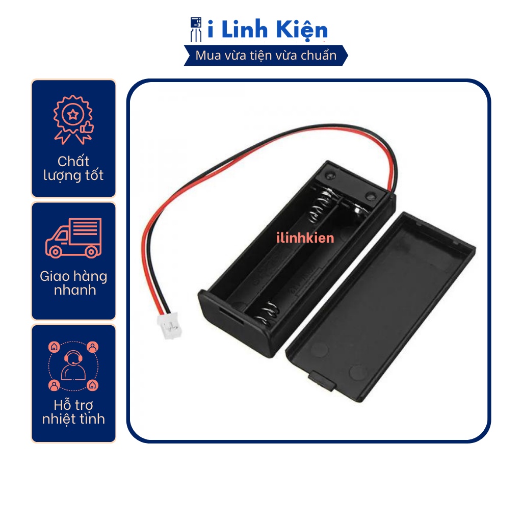 Đế 2 pin aaa có nắp