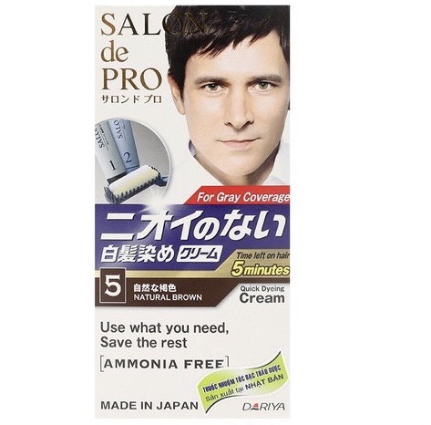 (NHẬP KHẨU NHẬT) Nhuộm tóc phủ bạc Salon de Pro- Dành cho nam