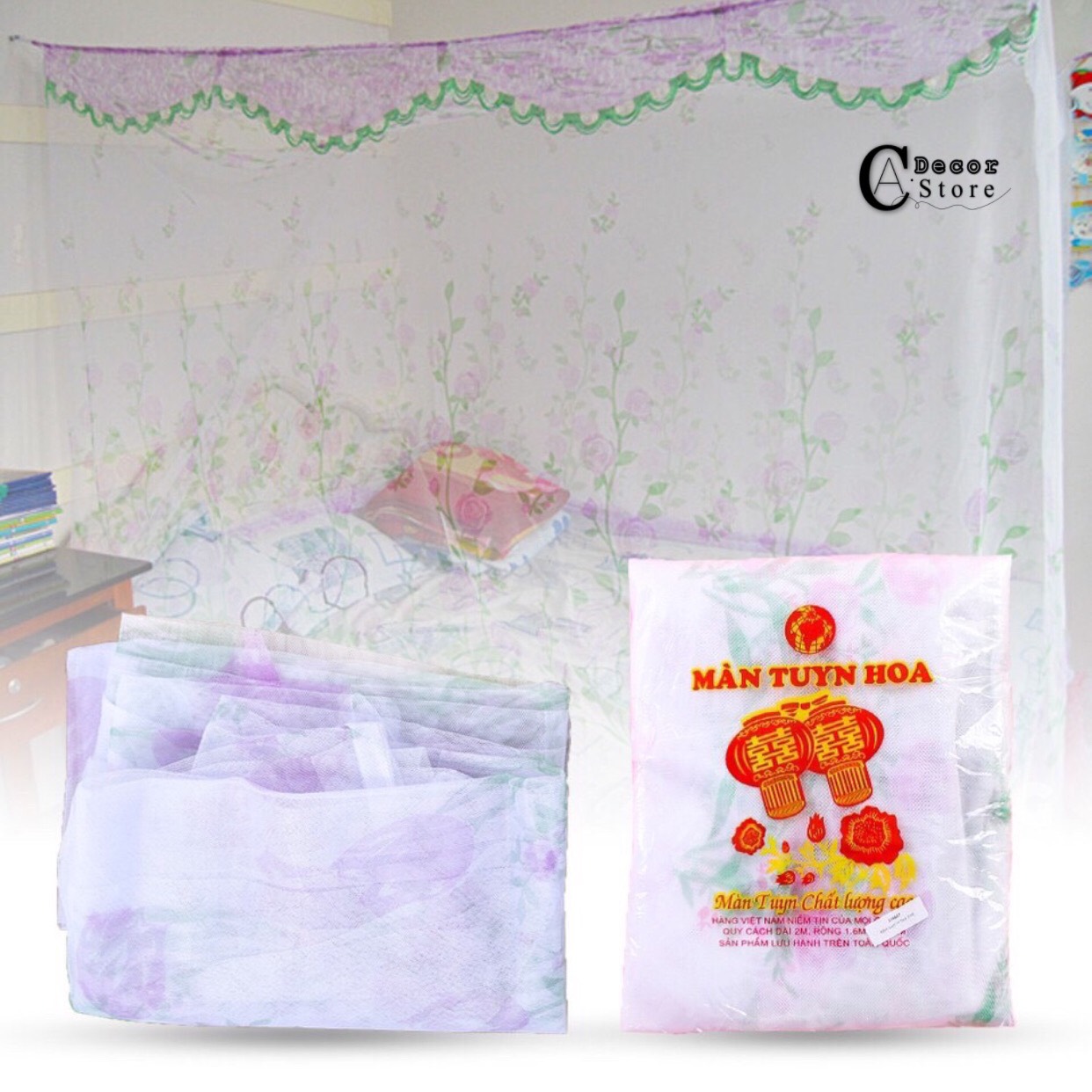 Màn Tuyn Không Cửa Cao Cấp Dệt May Chống Muỗi Hiệu Quả - Họa Tiết Đẹp By. C.A Decor Store