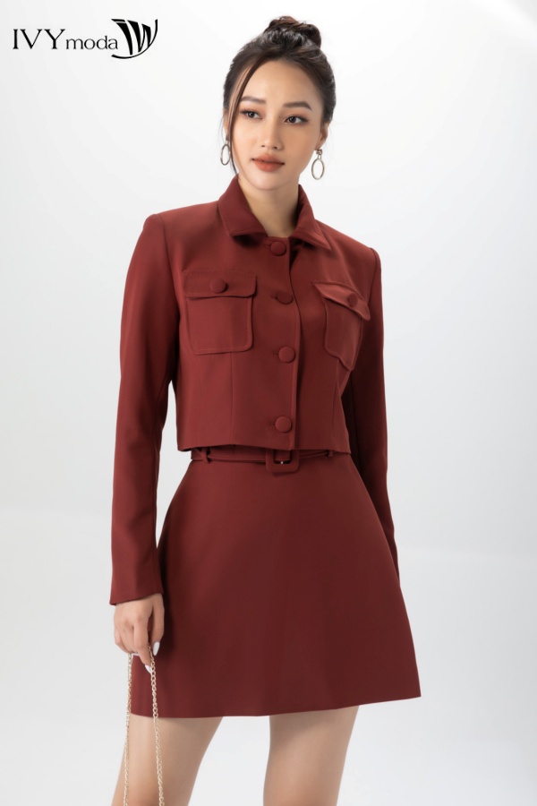 Áo vest dạ dáng ngắn IVY Moda MS 67B9010