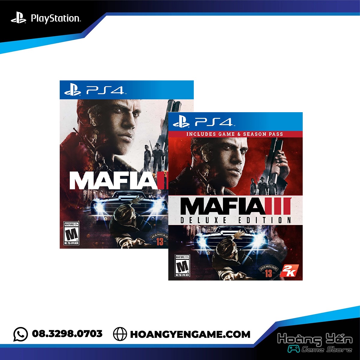 Đĩa game Mafia 3 Ps4