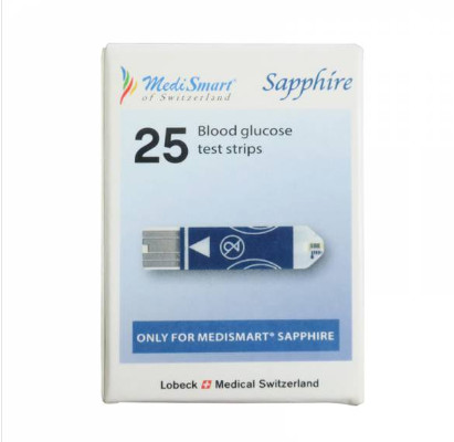 Hộp 25 Que Thử Máy Đo Đường Huyết Sapphire Plus | Chính Hãng Siêu Thị Y Tế