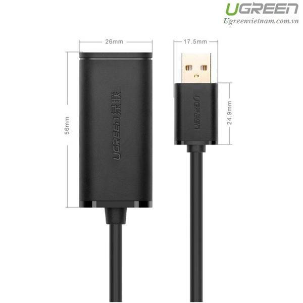 Cáp Nối Dài Ugreen USB 2.0 10325 (25m) - Hàng Chính Hãng