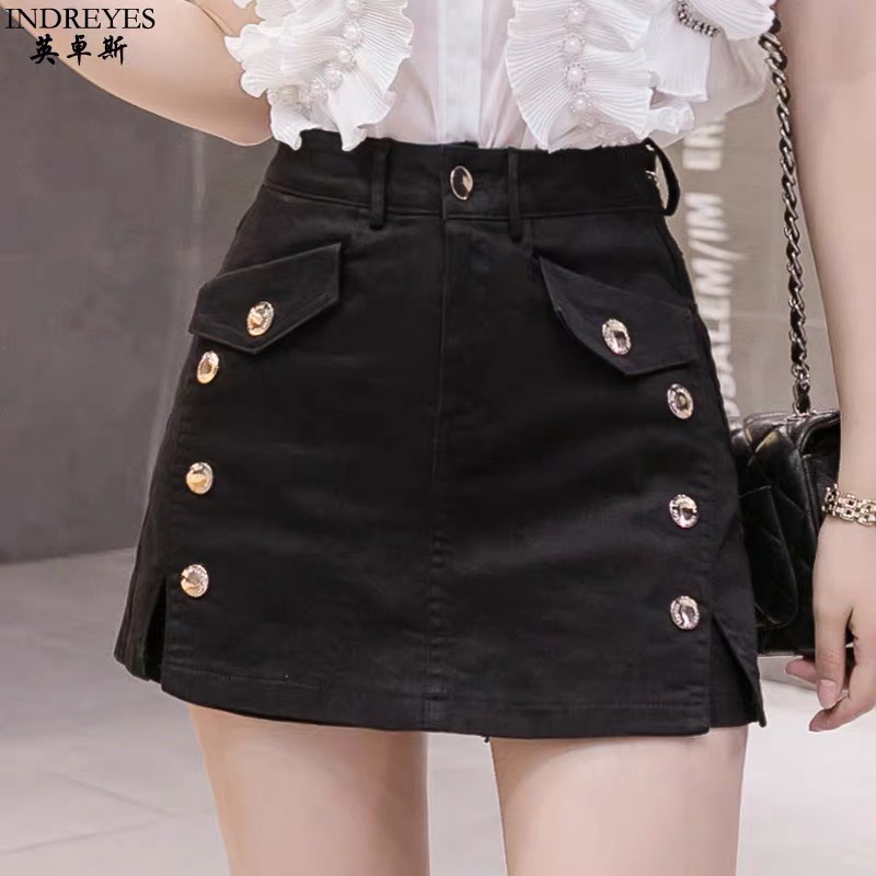 Quần short giả váy siêu hót phối nút cực xinh TTSL0134A