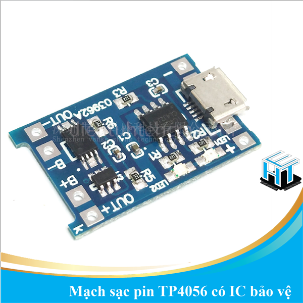 Mạch sạc pin TP4056 có IC bảo vệ
