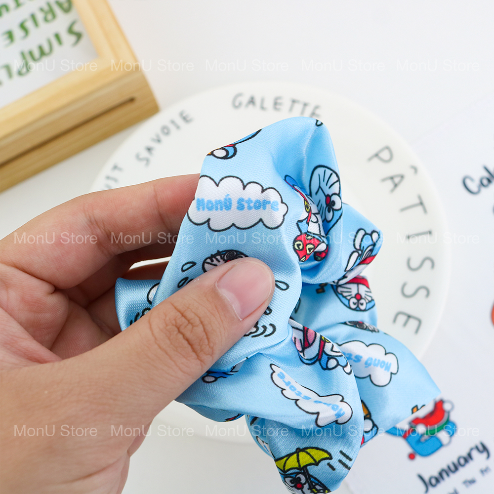 Cột tóc scrunchies vải hình DORAEMON DOREMON dễ thương cute MON0203