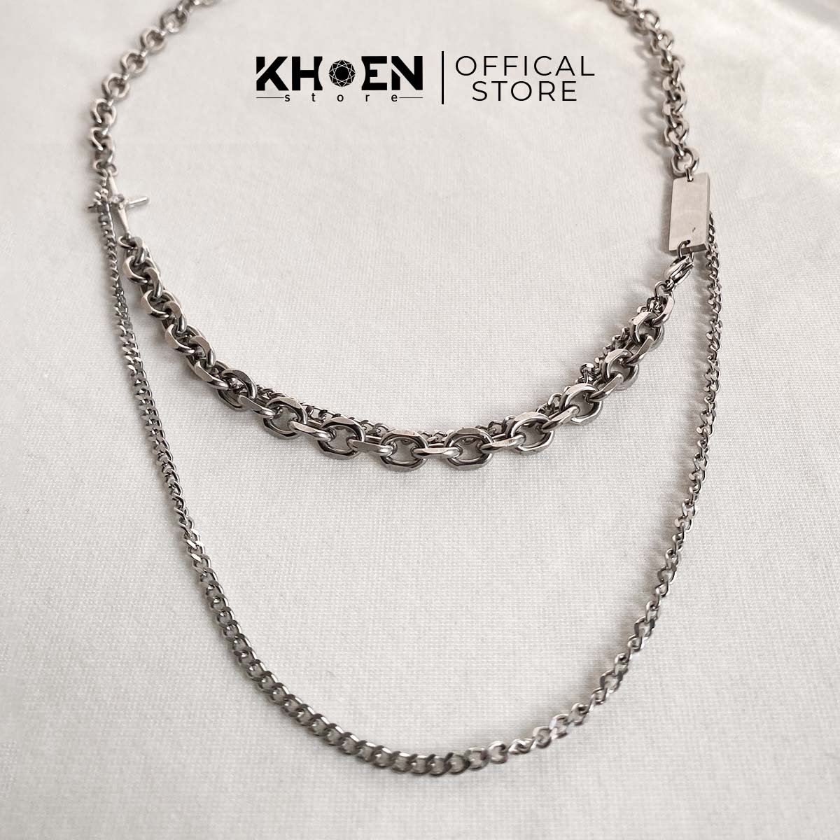 Vòng cổ - Xích thanh dài Titan - Khoen Store