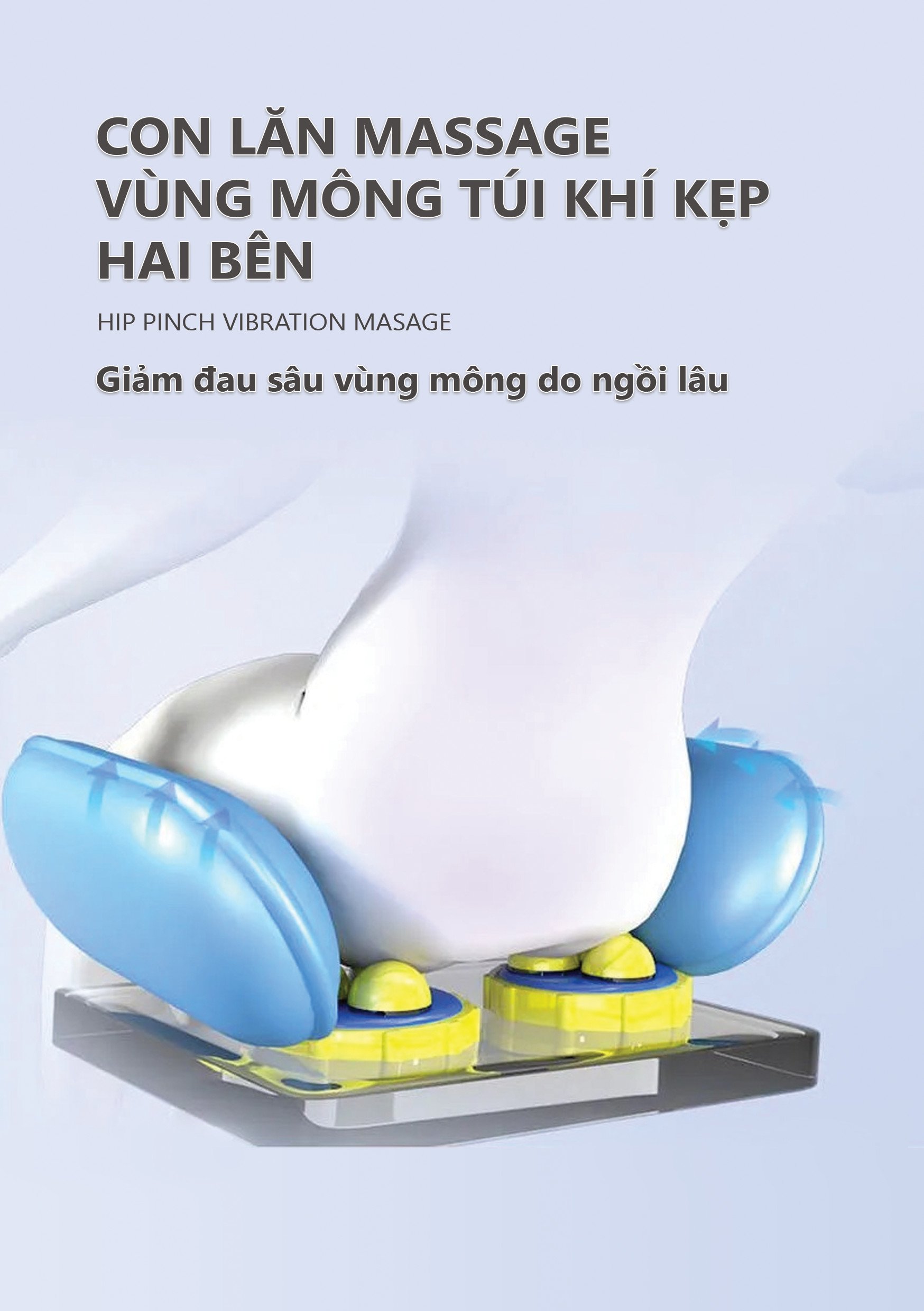 Ghế mat sa Đa Năng Hapo CON LĂN 8D DI ĐỘNG.