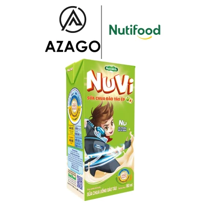 Nuvi Sữa chua uống đào táo NT180AZ 180ml - Thương Hiệu NUTIFOOD - AZAGO