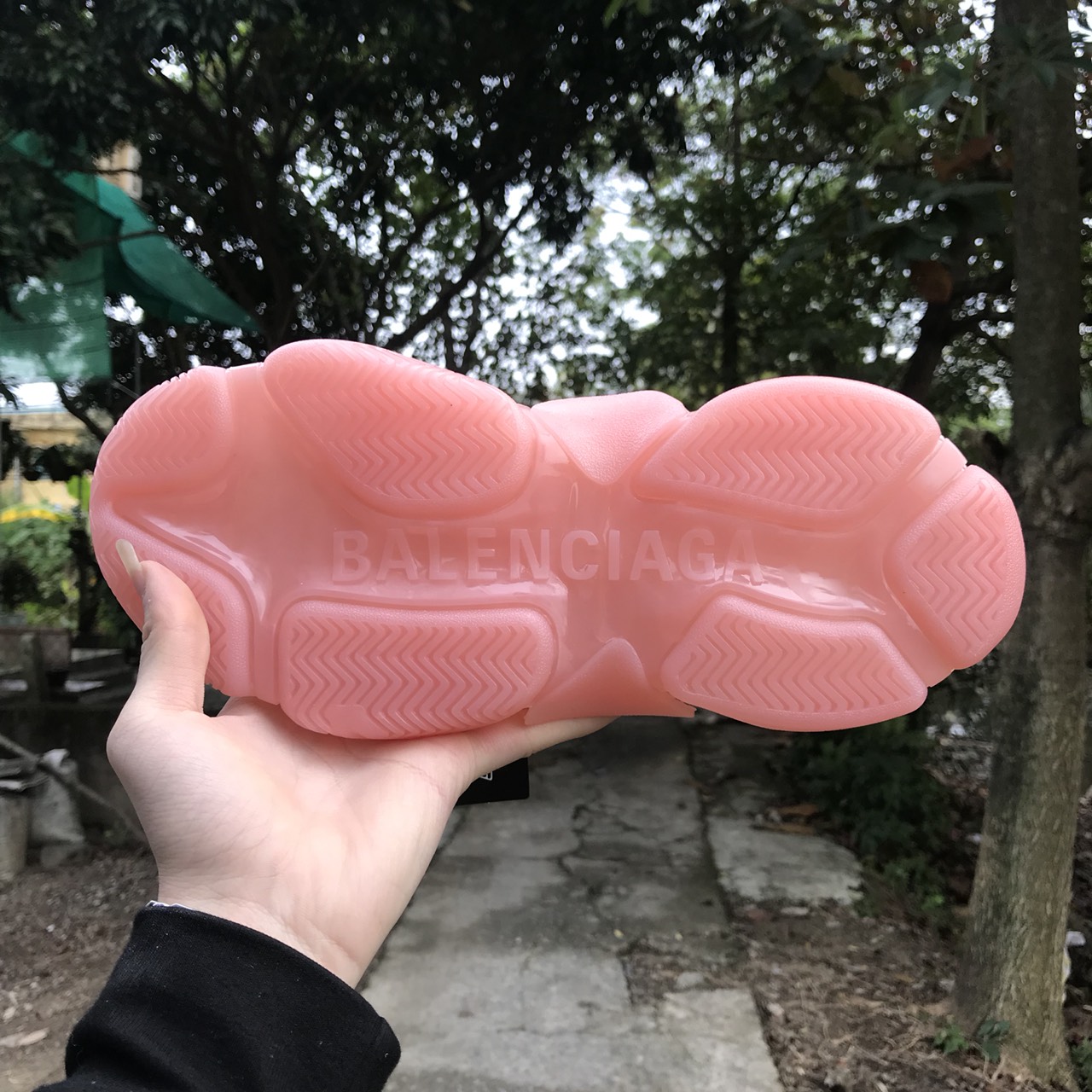 Giày thể thao Sneaker Ba len đế khí hồng đào
