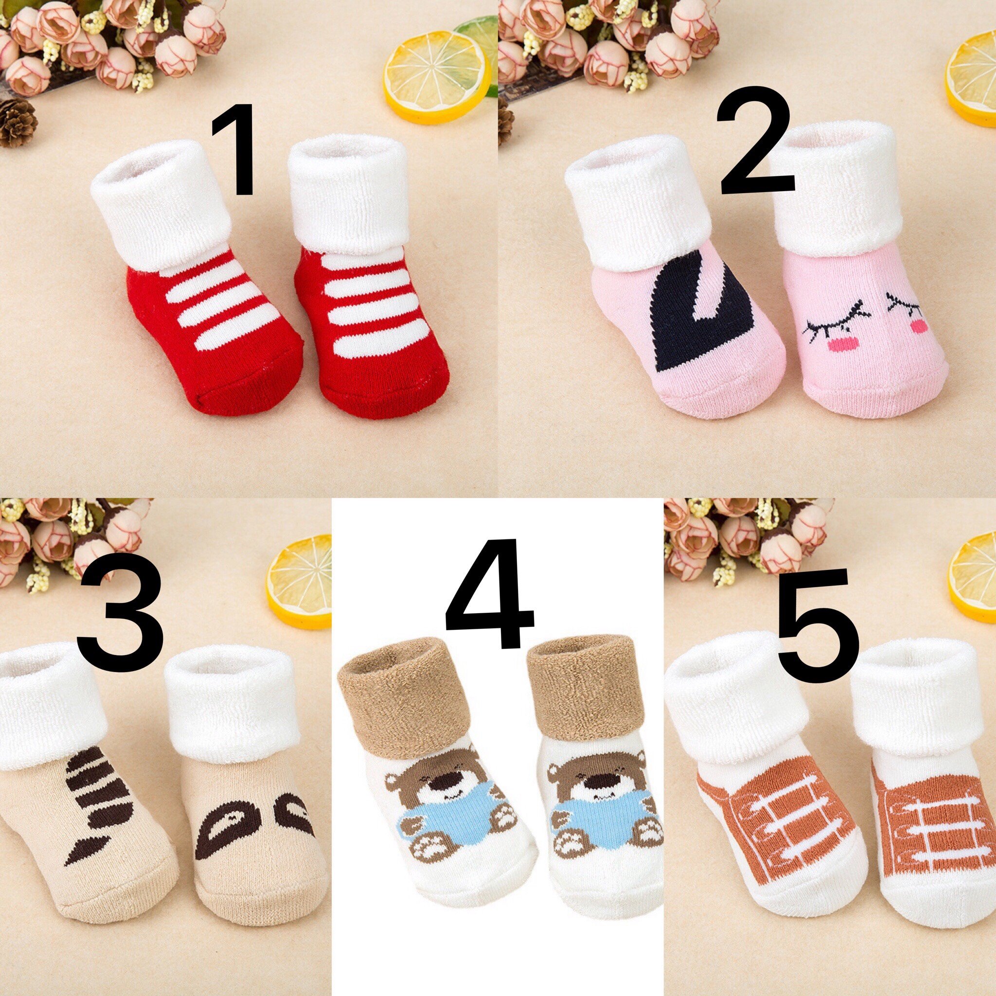 Vớ/Tất len xù dày dặn  dành cho bé sơ sinh đến 2 tuổi