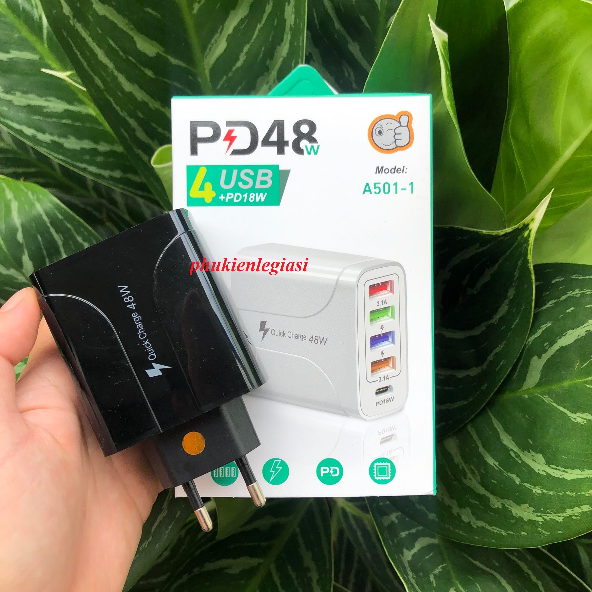 XÃ HÀNG THANH LÝ Cốc sạc Quick Charge 3.0 4 cổng usb
