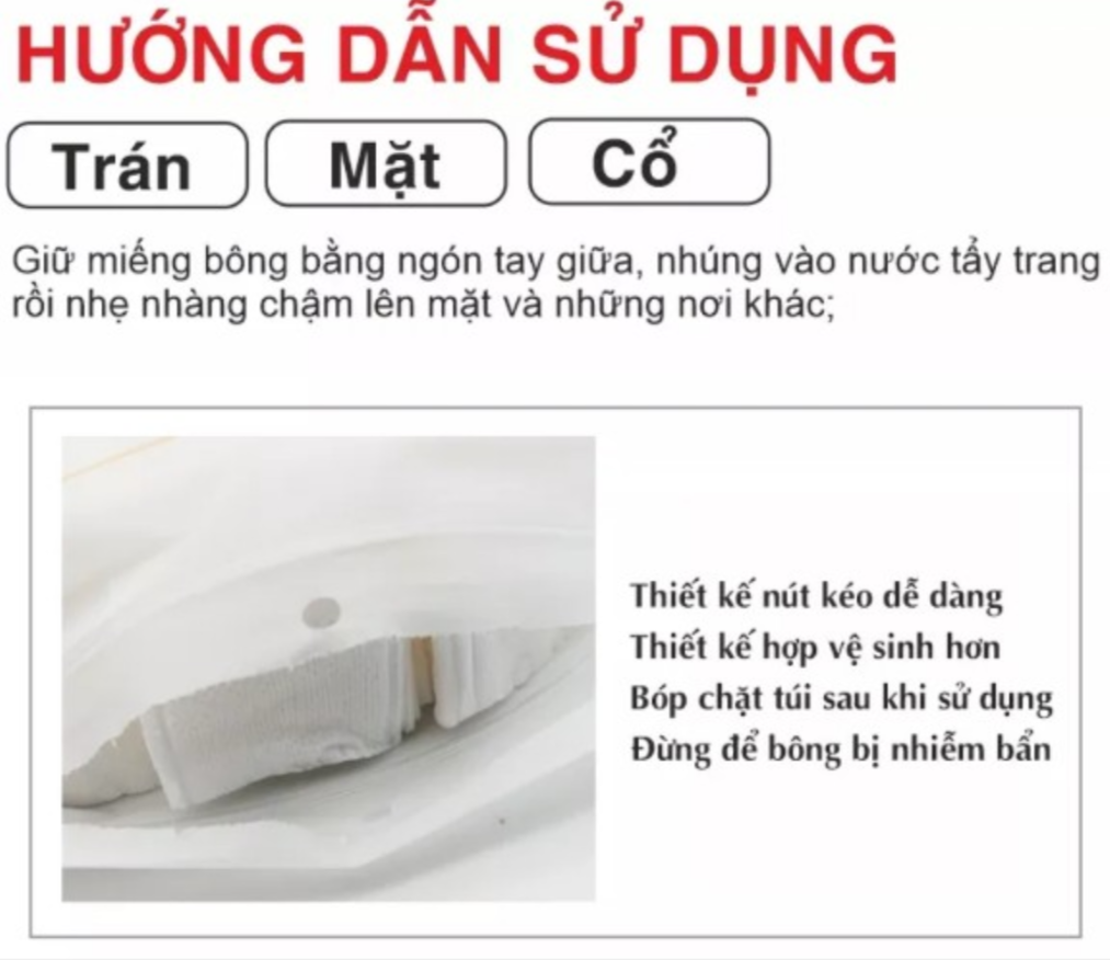 Combo tẩy trang cho phái đẹp ( 1 nước tẩy trang Maycreate 300ml + 1 bông 222 miếng)