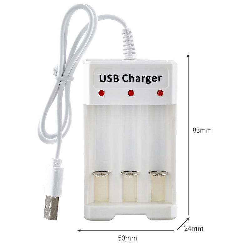 Bộ sạc pin tiểu AA AAA 3 cổng USB Bmax B-03
