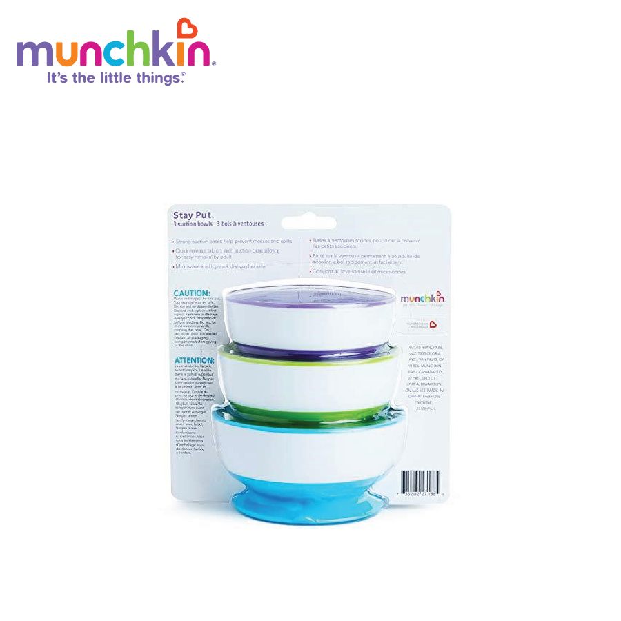 BỘ 3 BÁT ĂN CHỐNG ĐỔ MUNCHKIN