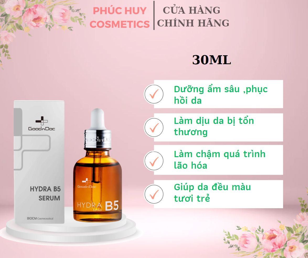 Serum cấp ẩm phục hồi sáng da b5 goodndoc 30ml