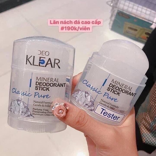lăn nách đá khoáng klear thái lan