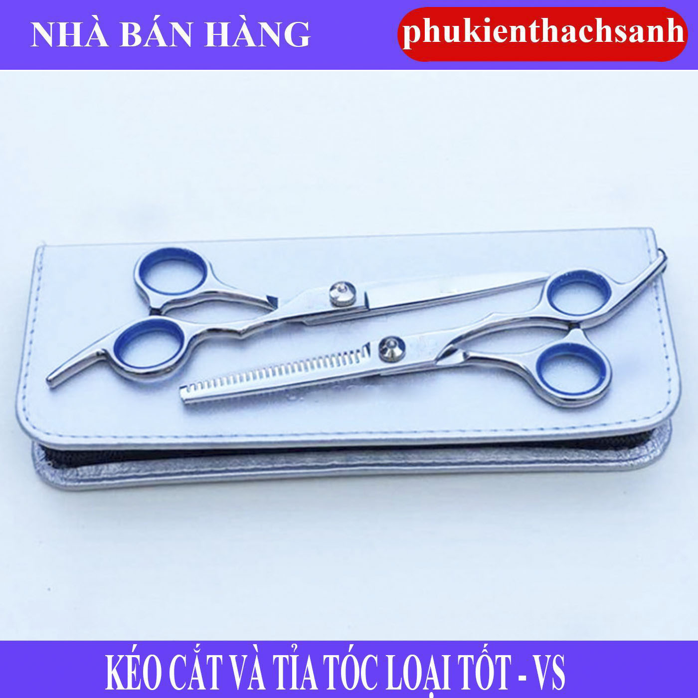 Kéo Cắt Và Tỉa Tóc  (Loại tốt) - bộ 2 cái (Gồm hộp)