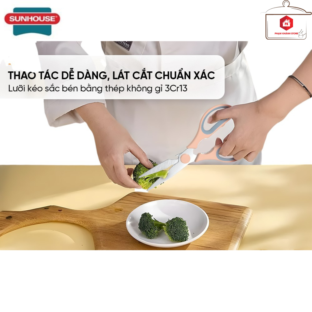Kéo Làm Bếp Cắt Gà Thép Không Gỉ Đa Năng SK5 Siêu Bén