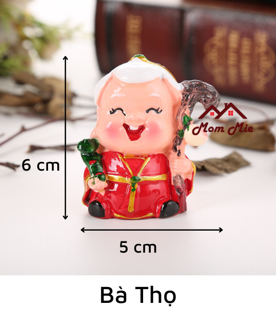 [HCM] Một tượng Ông Địa cầm thỏi vàng, xâu tiền; Tượng Ông Thọ, Bà Thọ trang trí