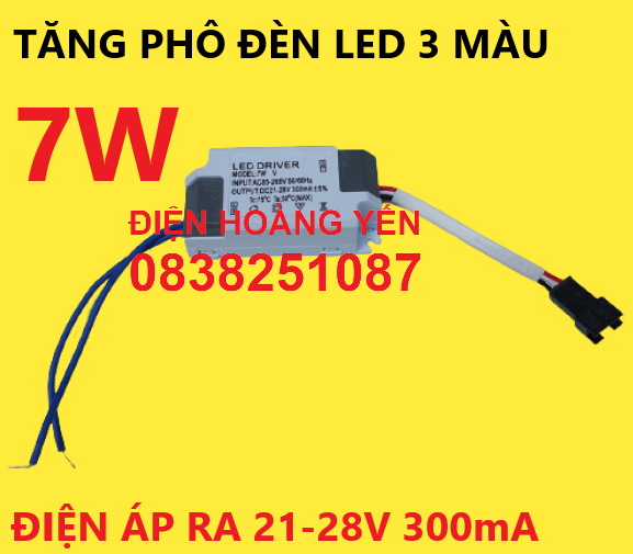 Chấn lưu đèn led 3 màu (led driver 7-12w)