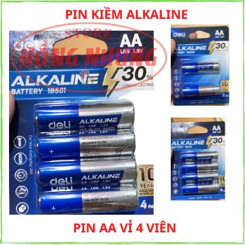 [Bán Chạy] Pin ALKALINE AA (2A), AAA (3A) ( 18501/18500/18504) Vỉ 2 Viên/ 4 Viên.