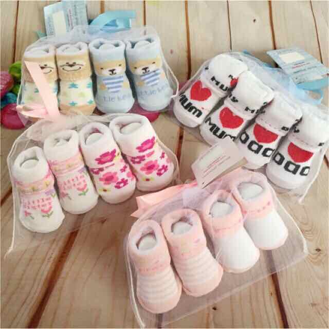 [HCM]Set 2 đôi tất túi lưới cho bé sơ sinh