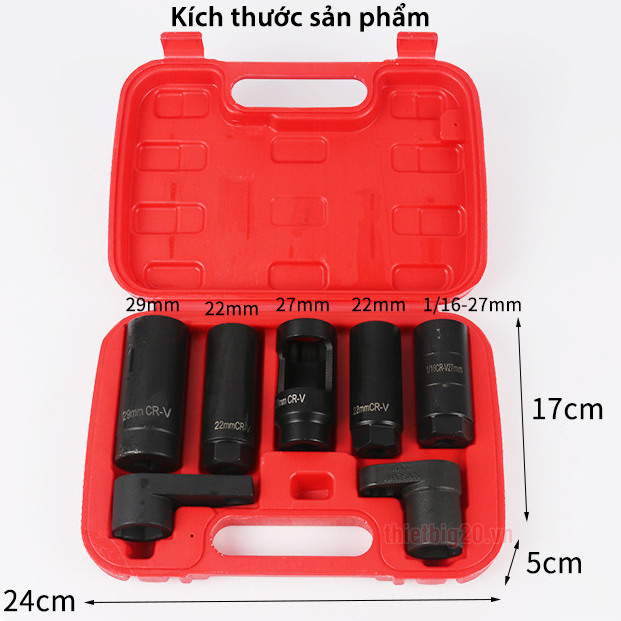 bộ tuýp tháo cảm biến oxy 7 chi tiết