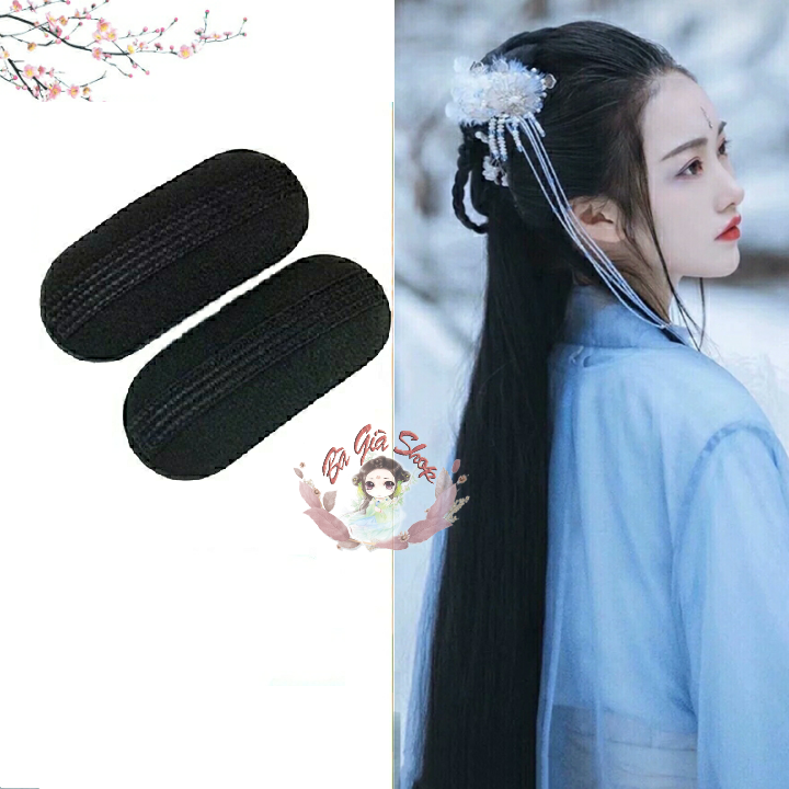 Cặp búi độn tóc cổ trang tóc giả búi độn 2 bên