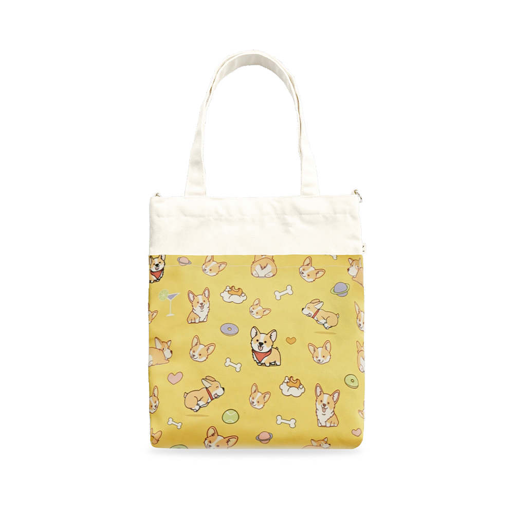 Túi Tote canvas in hình Ziczac Design