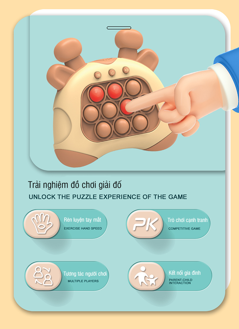 Đồ chơi cho bé máy chơi game Popit