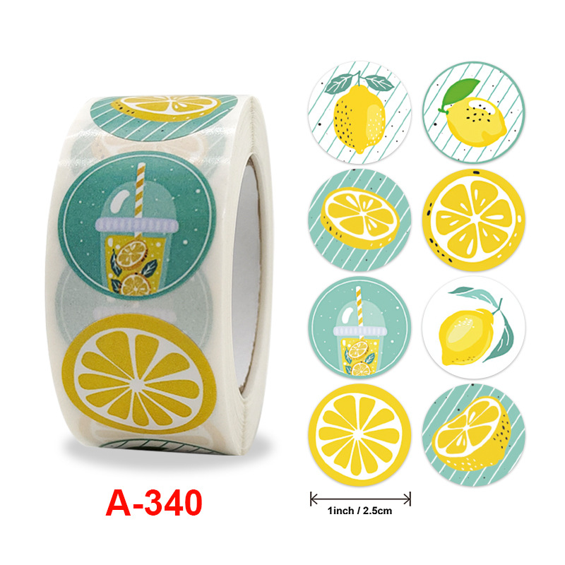 Cuộn 500 tem Sticker in màu tự dính 2.5cm
