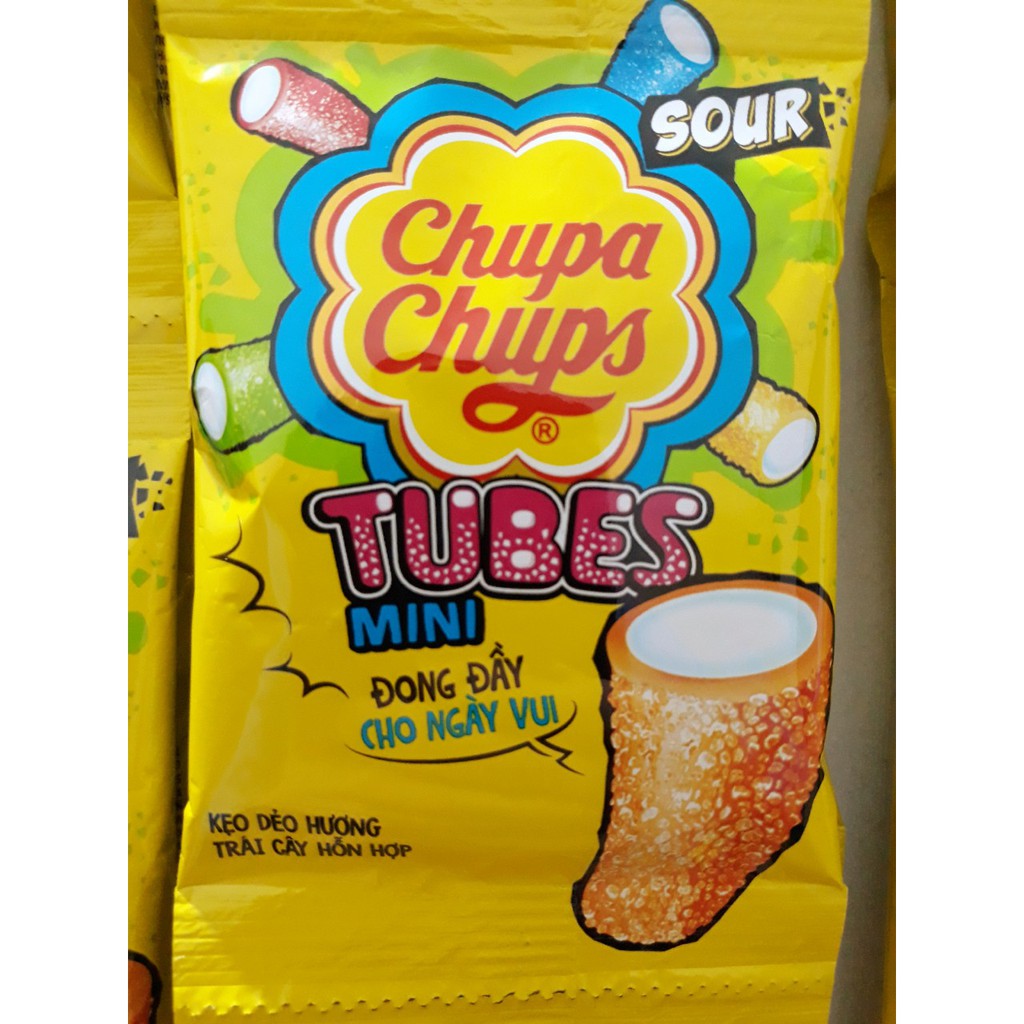 Kẹo Dẻo Chua Chua Mini Tubes và Bites 32 Gói 24gr