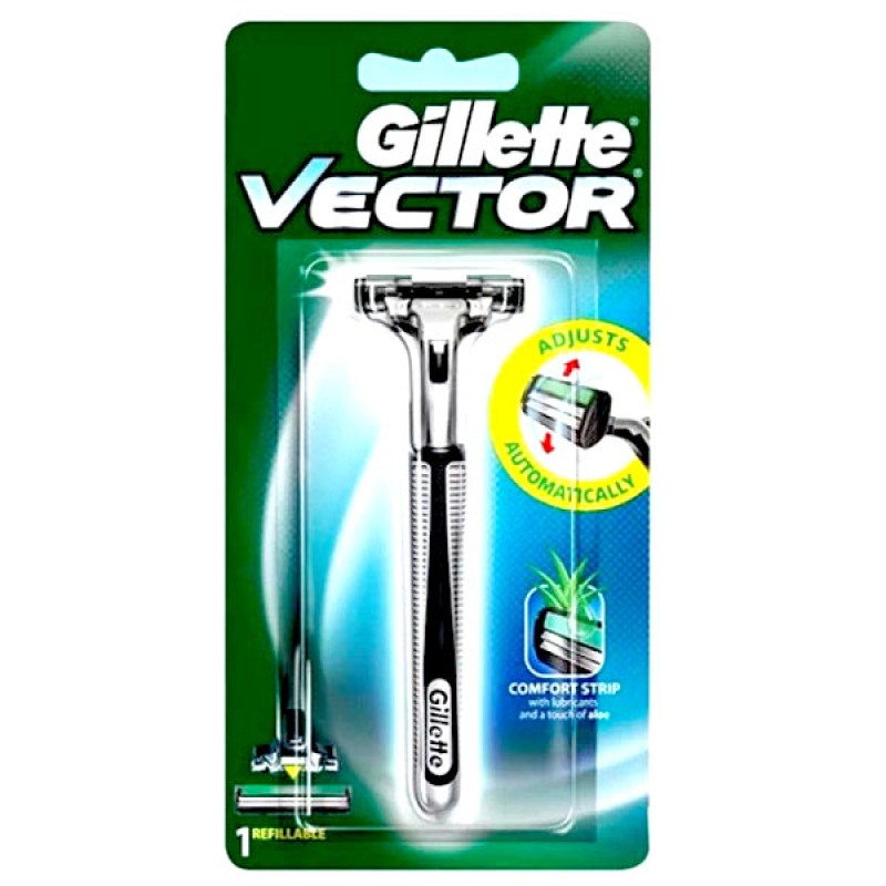 Dao cạo râu 2 lưỡi kép Gillette Vector Xanh giá rẻ