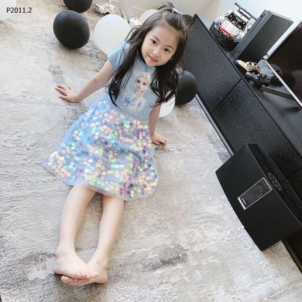[HCM]Váy Công Chúa Elsa Bé Gái Size 13-40kg