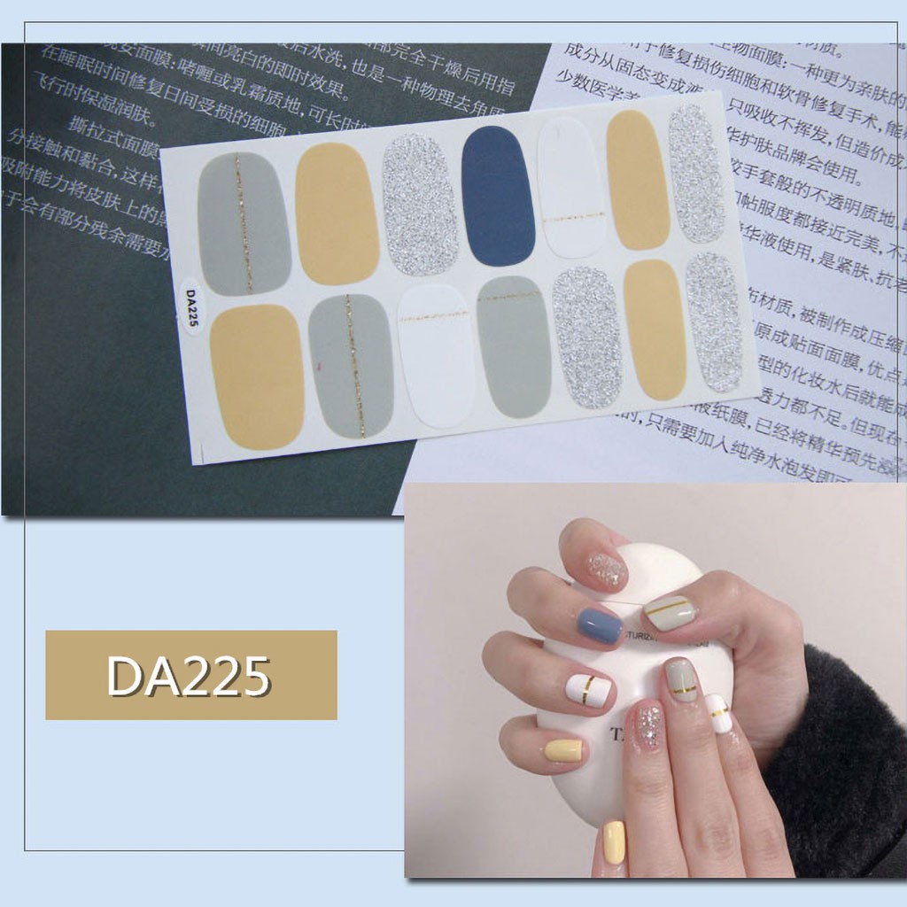 Set 14 miếng dán móng nghệ thuật thời trang - Dán móng tay polishinging