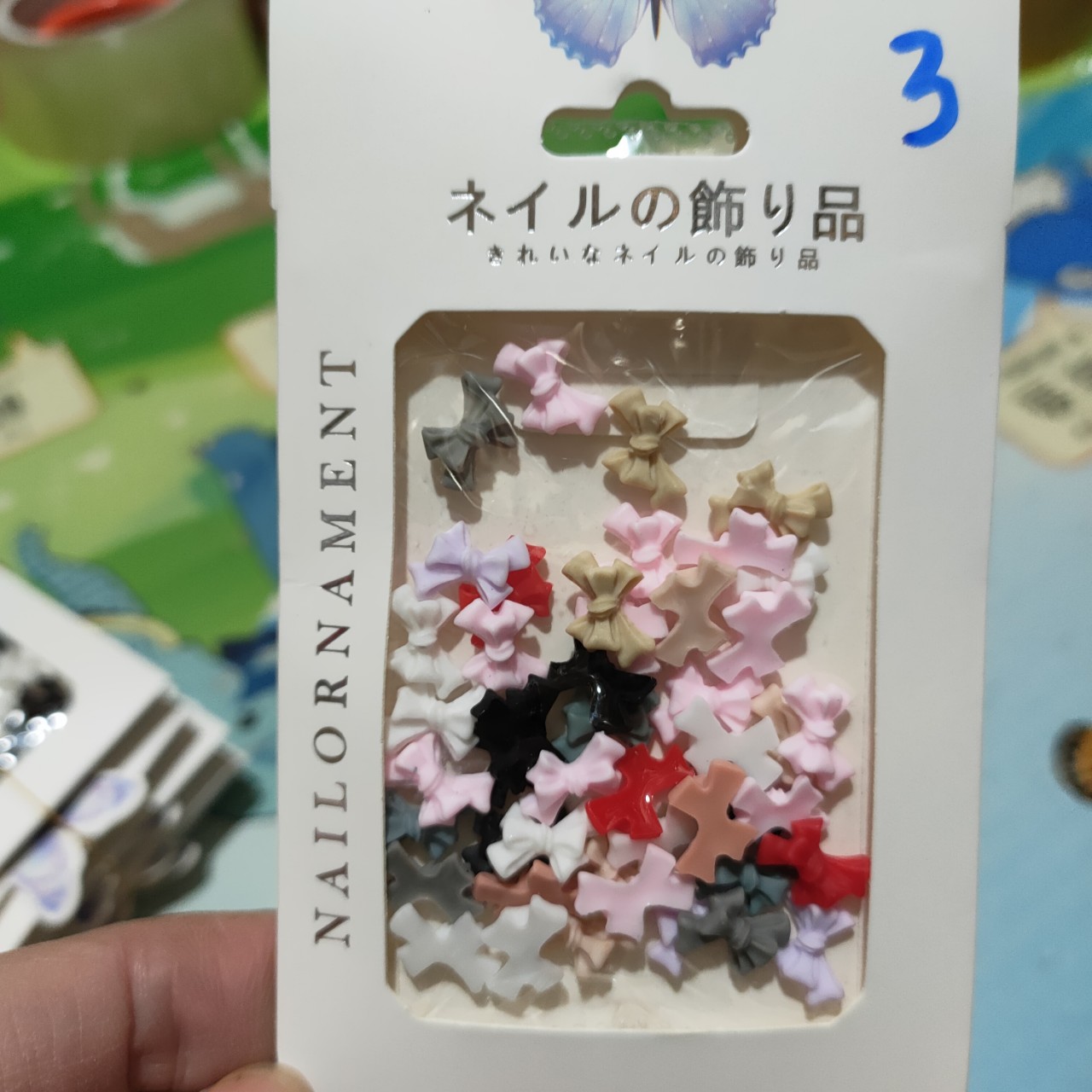 Charm nơ trang trí móng, Phụ kiện hình nơ Nail