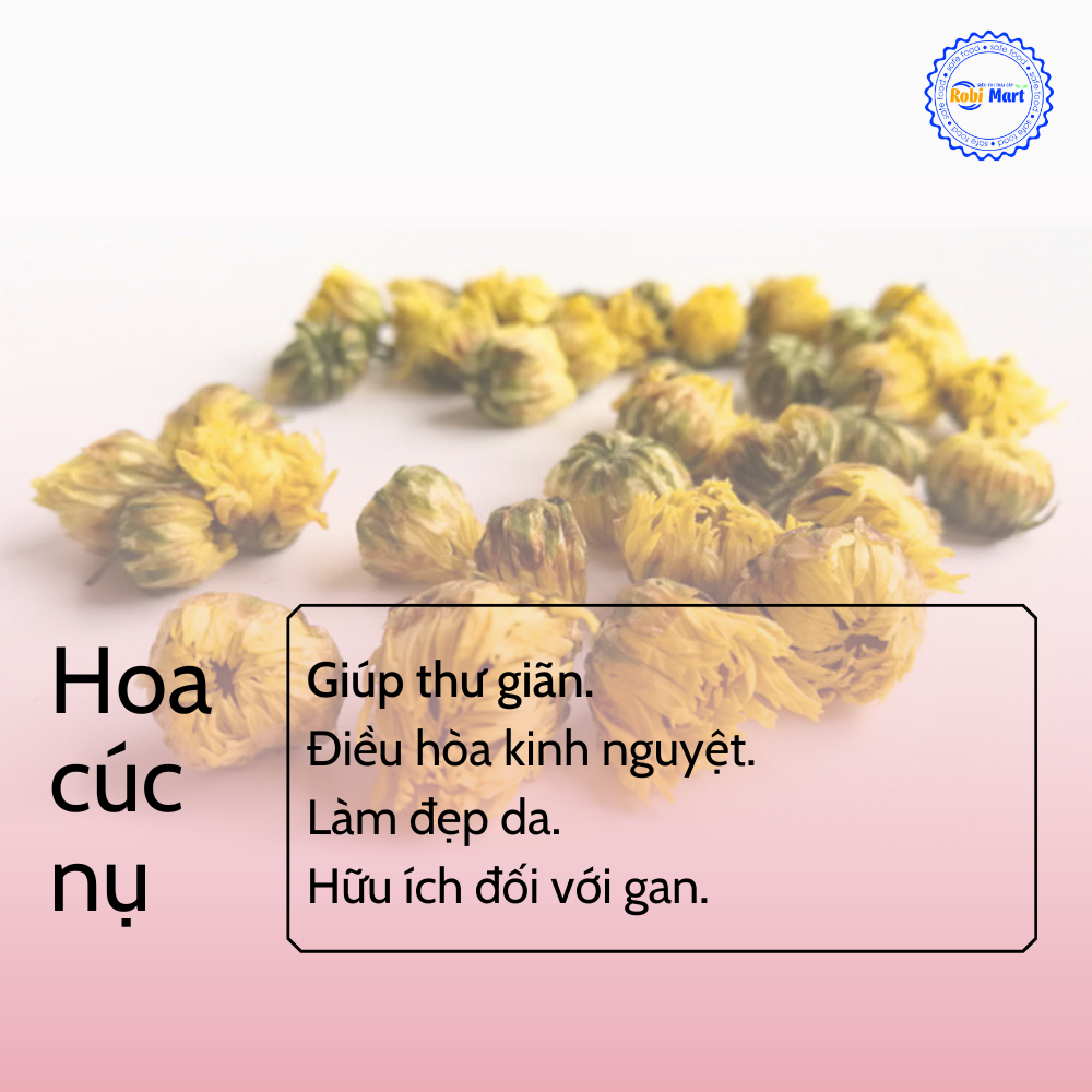 Trà hoa sấy khô robimart đẹp da (hoa nhài nở, cúc nụ, đậu biếc, oải hương)