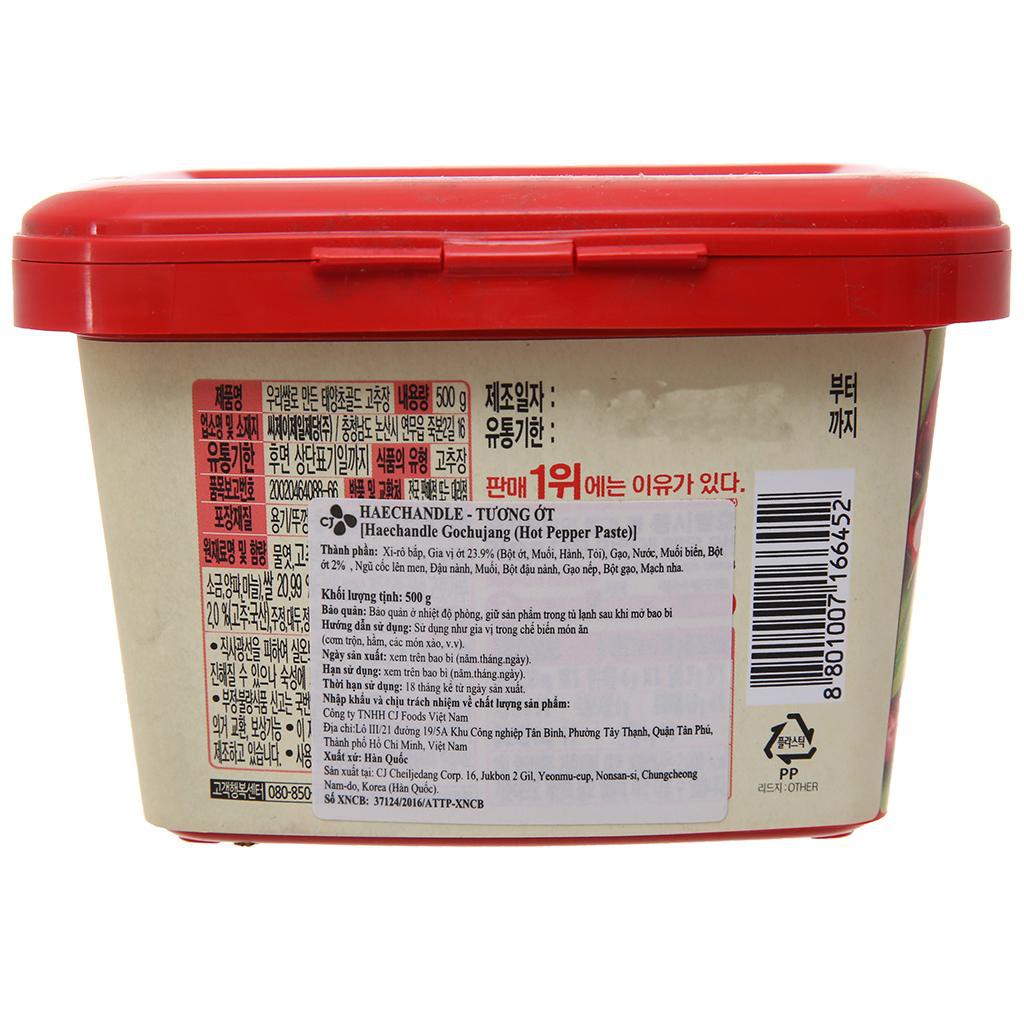 Tương ớt Hàn Quốc Haechandle (Hộp 200g,500g)