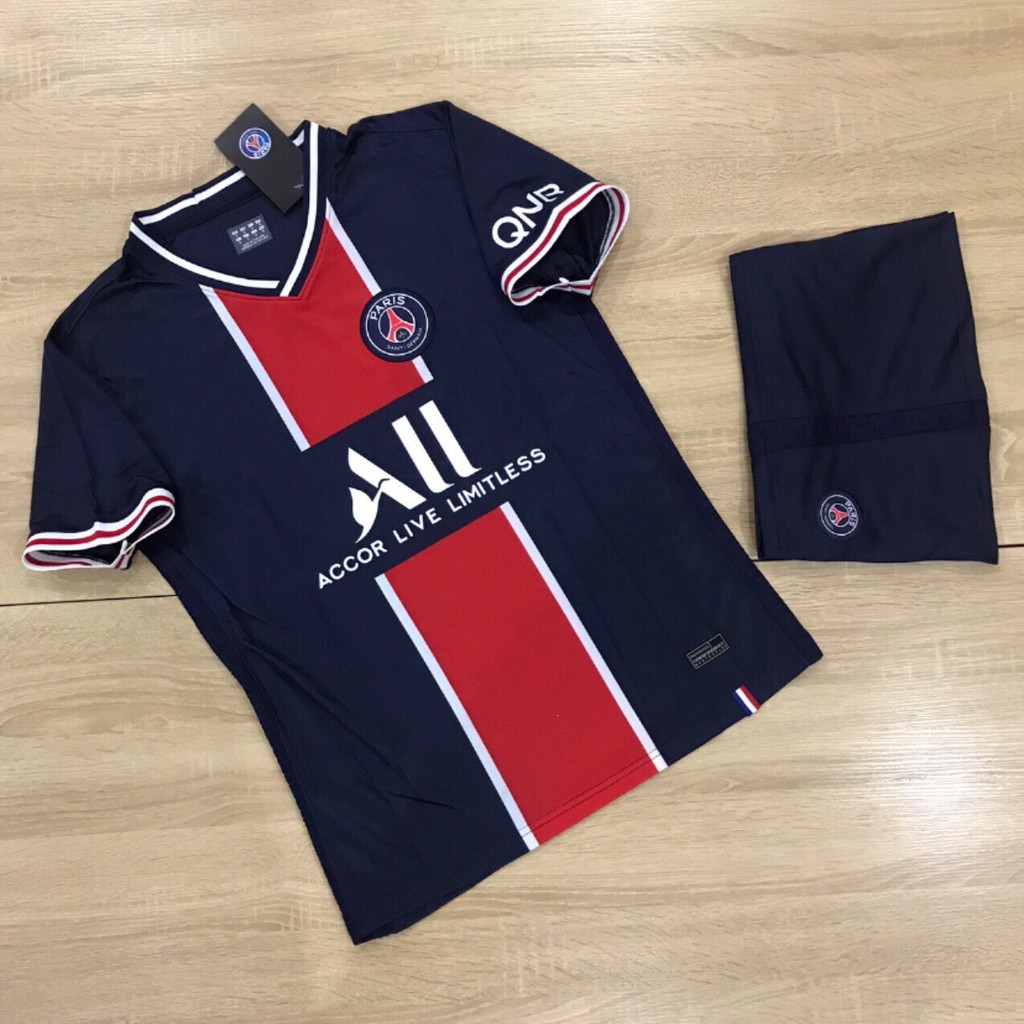 Bộ quần áo đá bóng đội Paris Saint-Germain vải thun Thái