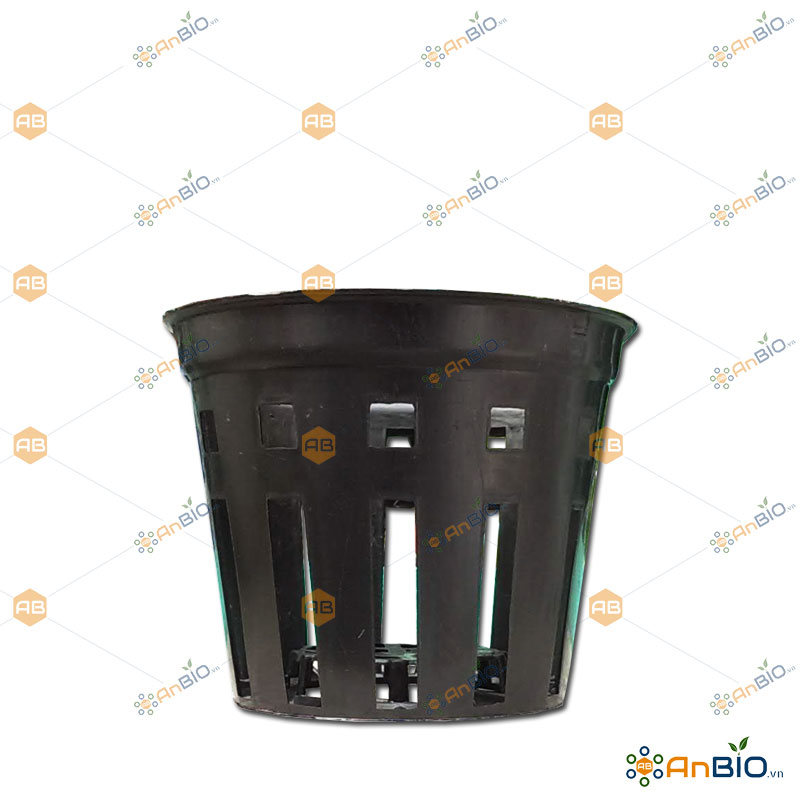10 cái chậu nhựa đen trồng lan 12cm - l2.1004