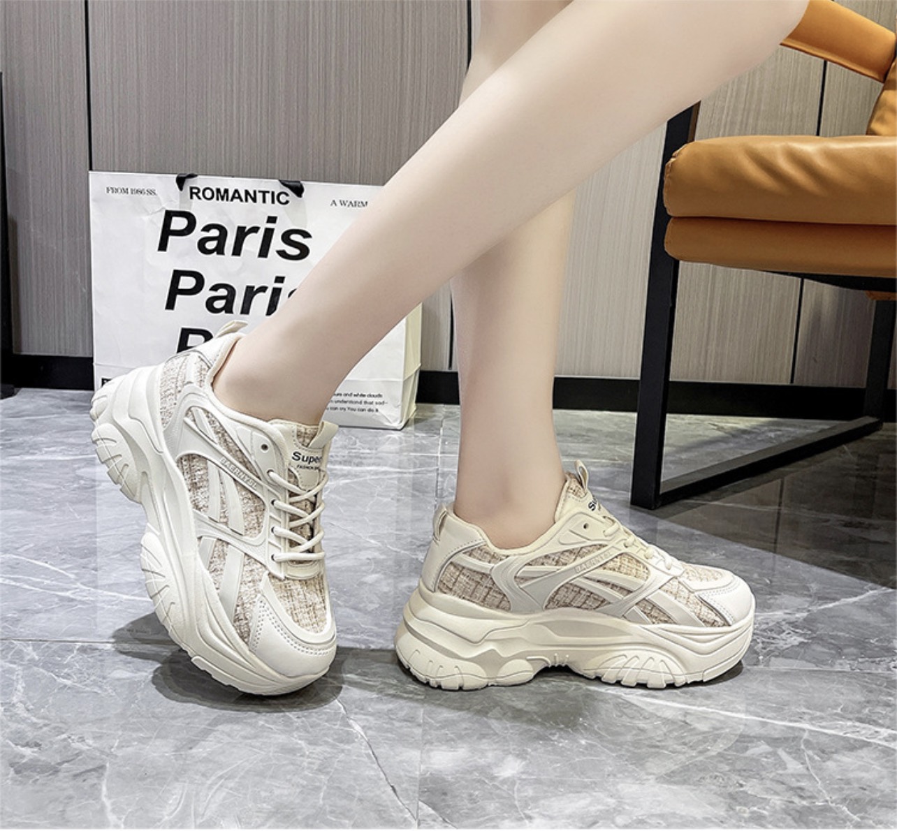 Giày thể thao nữ GOGI Đế 6cm Siêu ÊM