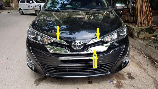 Ốp TRANG TRÍ MẶT CALANG VIOS 2019, 2020 3 chi tiết