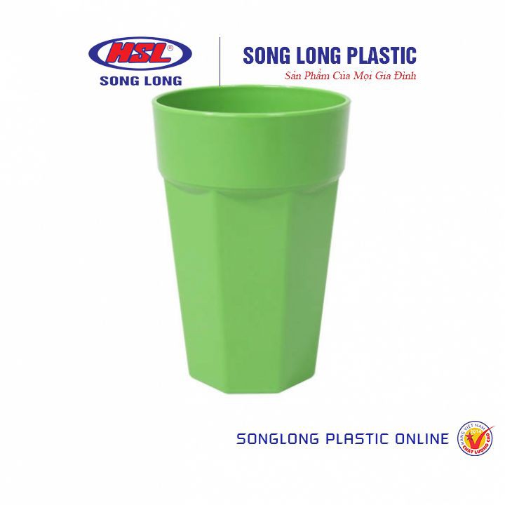 Combo 10 chiếc cốc 8 cạnh - Nhựa Song Long