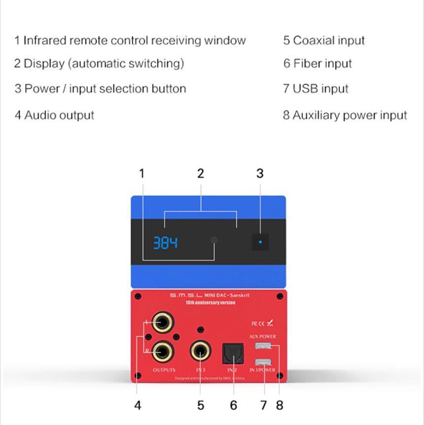 SMSL Sanskrit 10th MKII HiFi Digital USB DAC Decoder AK4493