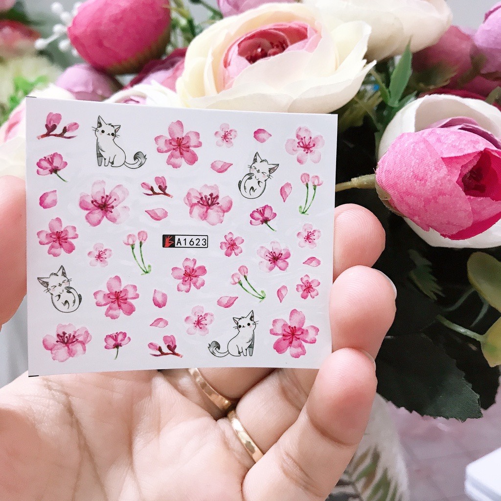 [HCM]Combo 5 Stick dán móng siêu cute 15k/ 5 tấm (Mẫu ngẫu nhiên)