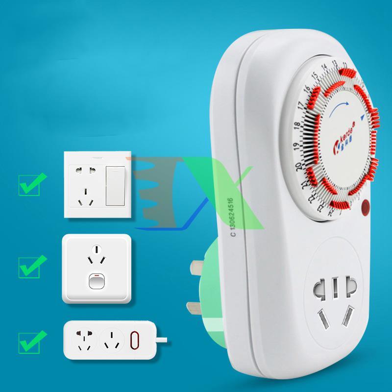 Ổ power plug timer mechanical kerde tw-e05, 15 minutes, switch automatic timer 15 minutes, socket mechanical timer, hydroponic, timer aquaponics, socket timer super durable
