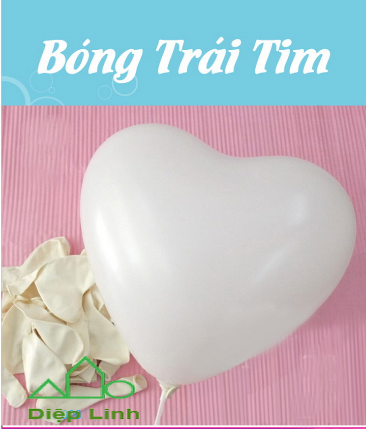 [HCM]50 bong bóng trái tim Thái Lan cỡ lớn trang trí tiệc 10in