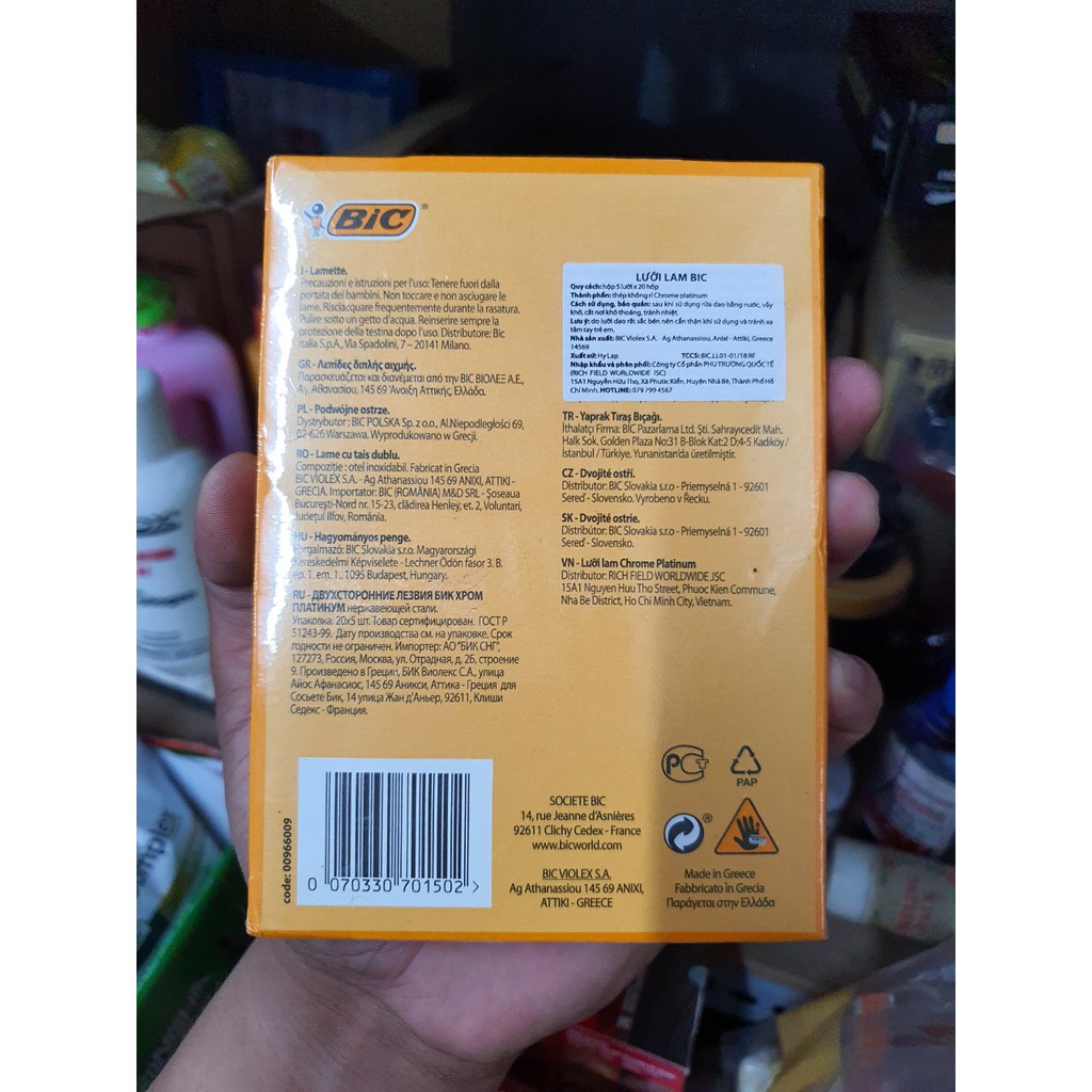 Lưỡi Lam Bic - 5 Lưỡi (1 Hộp)