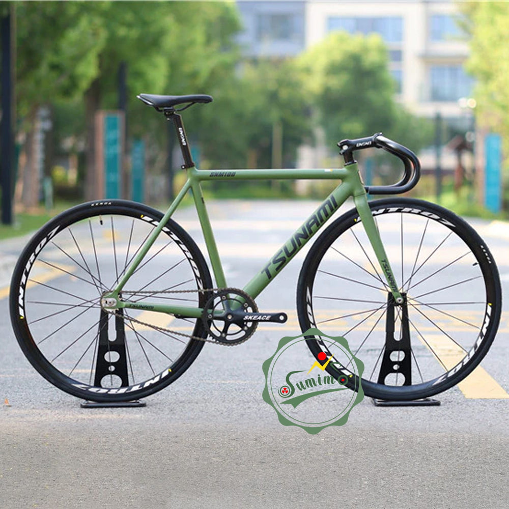 Sườn xe đạp fixed gear TSUNAMI SNM100 kèm phuộc